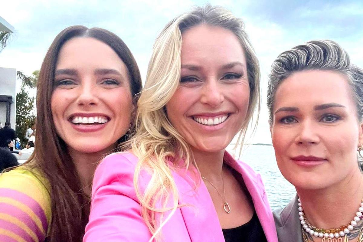 Lindsey Vonn Poses with Sophia Bush and Ashlyn Harris at Art Basel