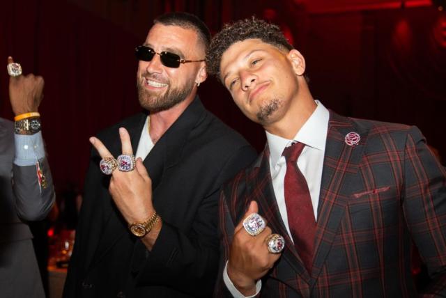 Super Bowl Champs Patrick Mahomes and Travis Kelce Don Rolex