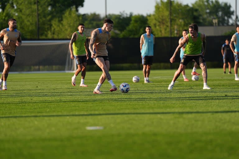 El entrenamiento de la selección argentina en Nueva Jersey