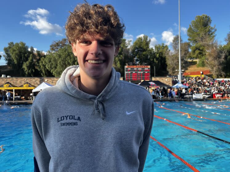 Loyola swimmer Rex Maurer.