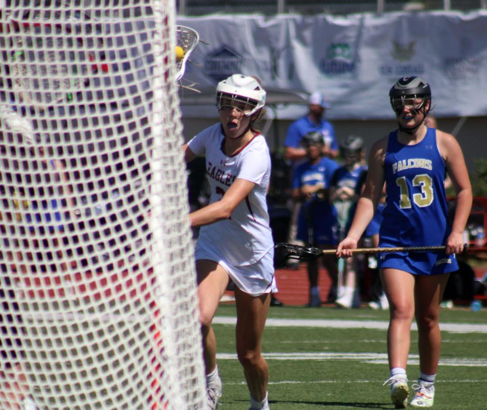 Episcopal midfielder Brooke McCoy (2) lines up a shot, which resulted in a goal against Menendez in a 2022 game.