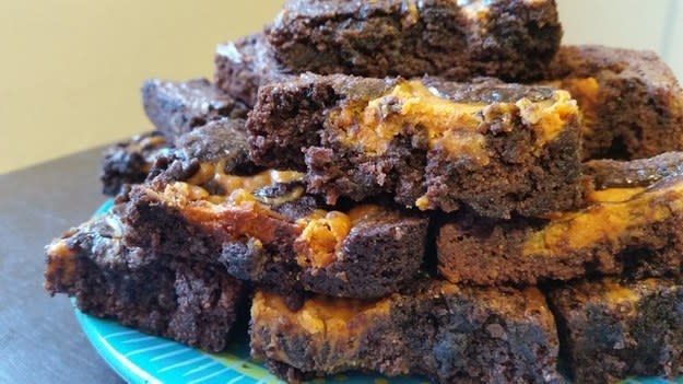 Pumpkin Cheesecake Brownies