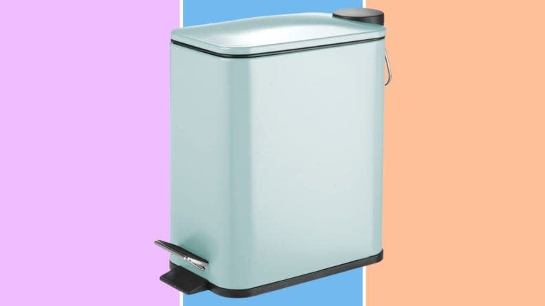 Seek out a trash bin that has a lid to keep trash out of site.