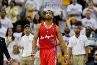 MEMPHIS, TN - MAY 13: Chris Paul #3 of the Los Angeles Clippers walks off the court during a timeout after being called for a foul against the Memphis Grizzlies in Game Seven of the Western Conference Quarterfinals in the 2012 NBA Playoffs at FedExForum on May 13, 2012 in Memphis, Tennessee. NOTE TO USER: User expressly acknowledges and agrees that, by downloading and or using this photograph, User is consenting to the terms and conditions of the Getty Images License Agreement (Photo by Kevin C. Cox/Getty Images)