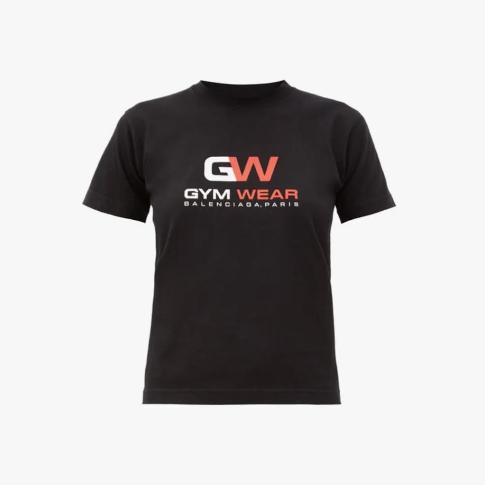 Balenciaga GW print cotton jersey tee