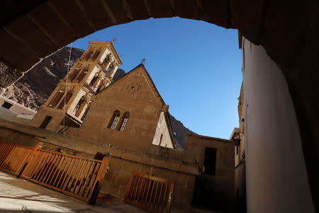 A general view shows part of the exterior of St. Catherine's monastery in south Sinai, Egypt, March 7, 2019. REUTERS/Mohamed Abd El Ghany