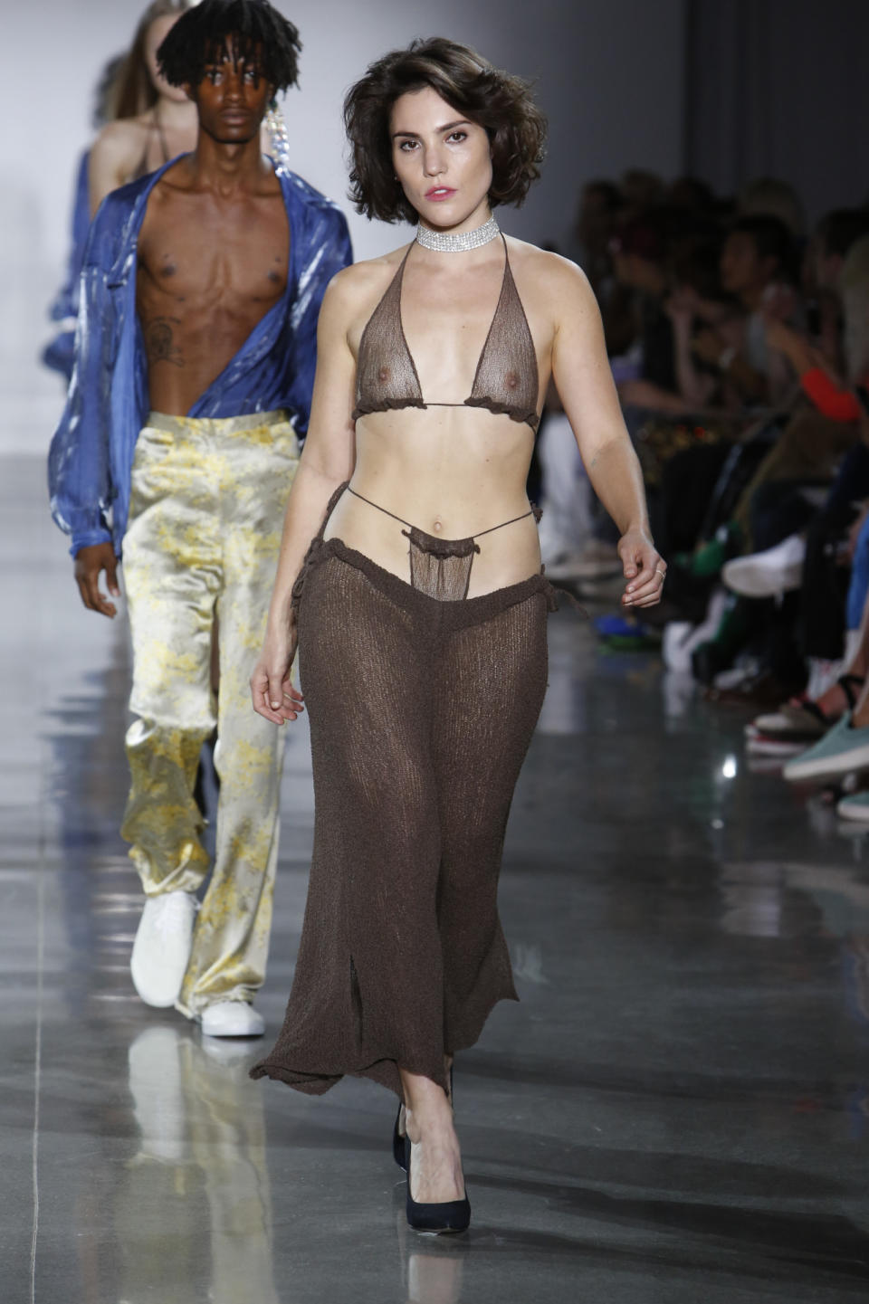 Sheer Knit Bra Top and Pants By Moses Gauntlett Cheng