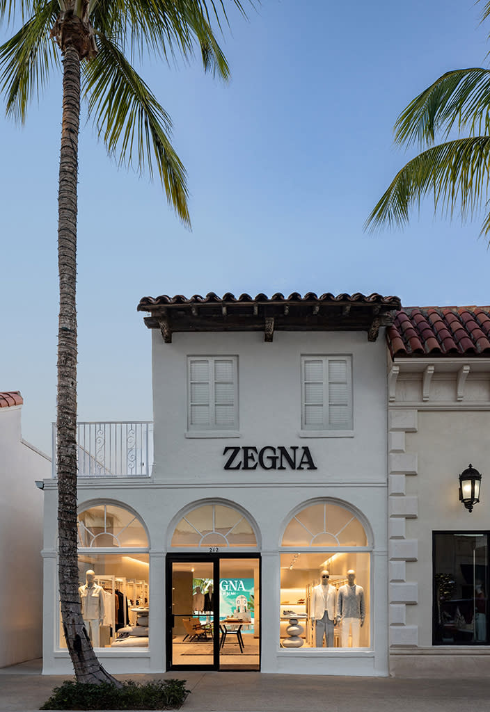 Outside of Zegna’s new Palm Beach store.