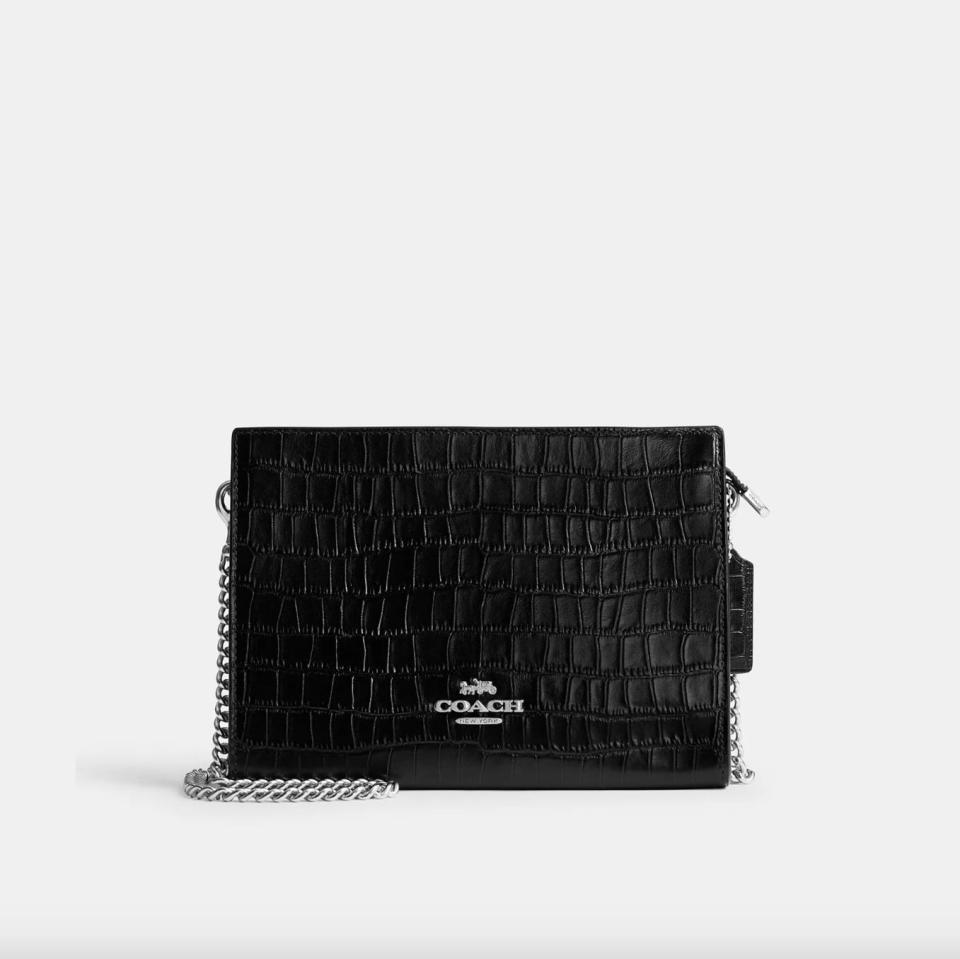 Slim Crossbody in black crocodile  (Photo via Coach Outlet)