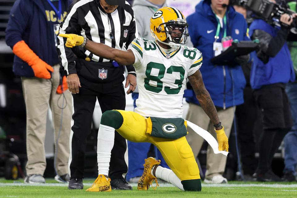 Marquez Valdes-Scantling with the Packers.