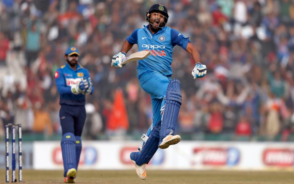 Rohit Sharma celebrates his double ton - AP