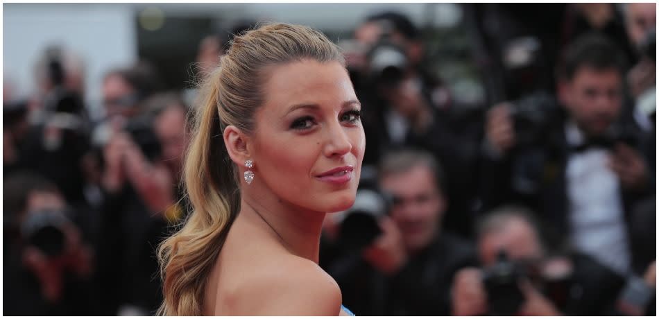 Blake Lively poses for the camera