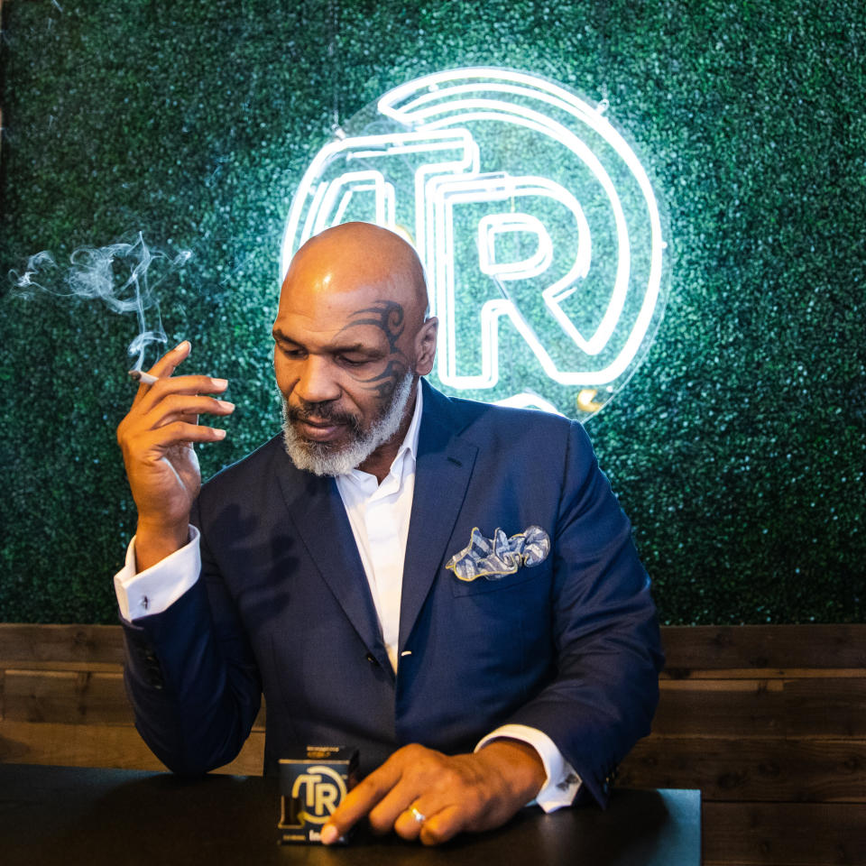 It makes sense that Mike Tyson has his own <a href="https://tysonranch.com/" target="_blank" rel="noopener noreferrer">brand of cannabis</a>. What doesn't make sense is that he doesn't use the slogan "So stoney you might be inspired to get a very prominent facial tattoo."