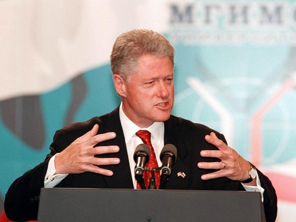 Bill Clinton in Moscow in 1998 (EPA)