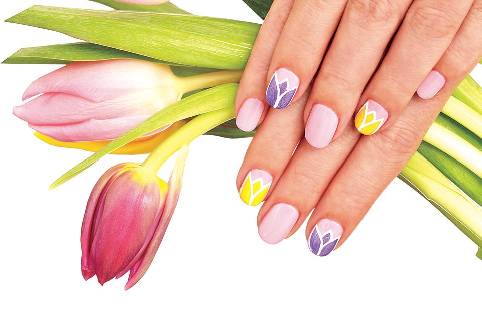 Tulip Easter nail designs