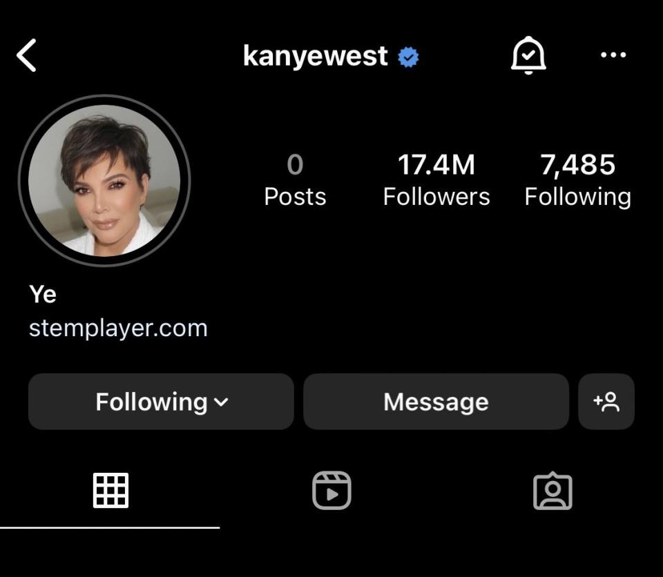   Kanye West via Instagram