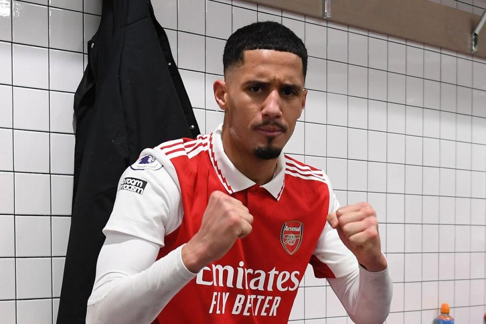 Immediate impact: Saliba has quickly established himself as a key figure at Arsenal (Arsenal FC via Getty Images)
