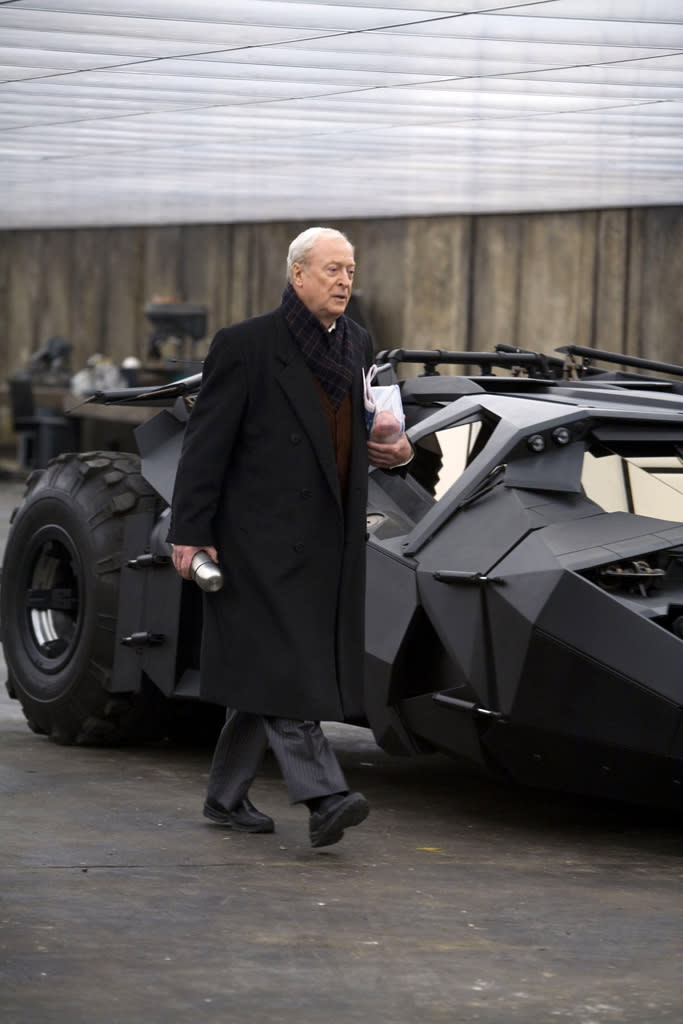 Michael Caine Batman The Dark Knight Production Warner Brothers 2008