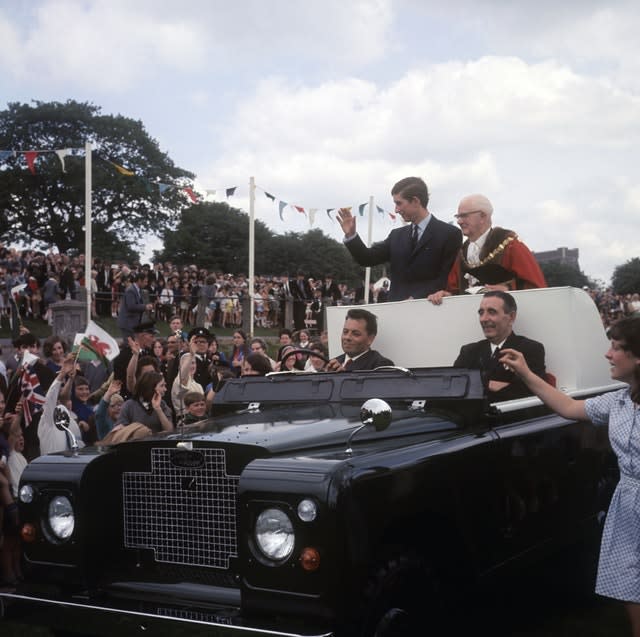 Charles in Carmarthen following his investiture