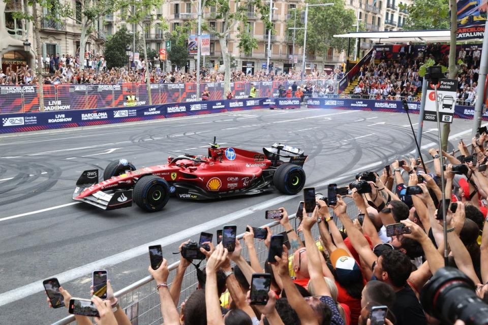 The F1 Road Show took to Barcelona city centre this week (REUTERS)