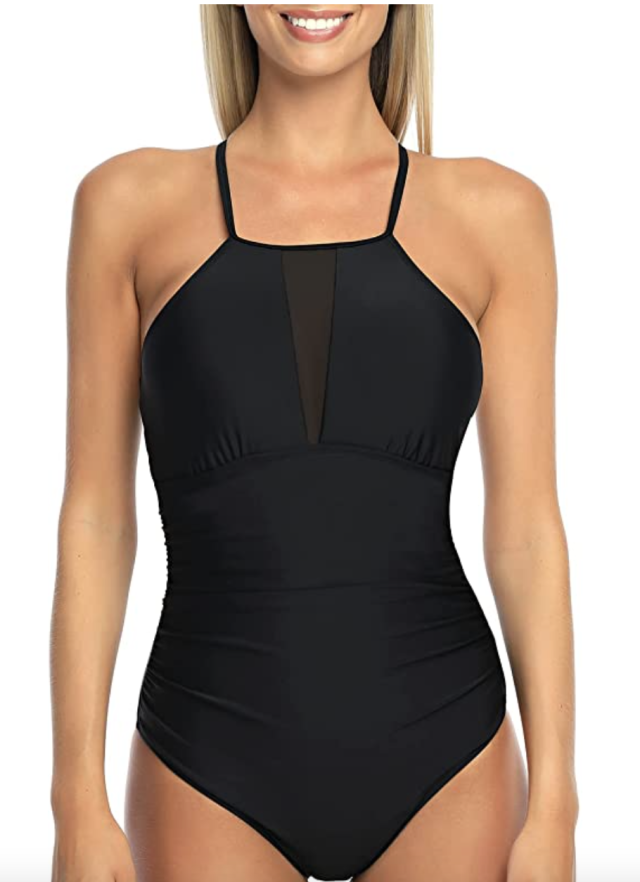 RELLECIGA Women's Tummy Control Swimwear Strapless One Piece Swimsuit for  Women 