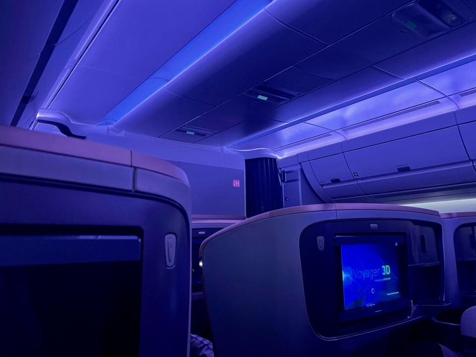 The blue and purple hues shortly before landing in JFK.