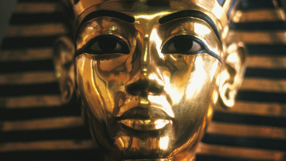 King Tutankhamun death mask.