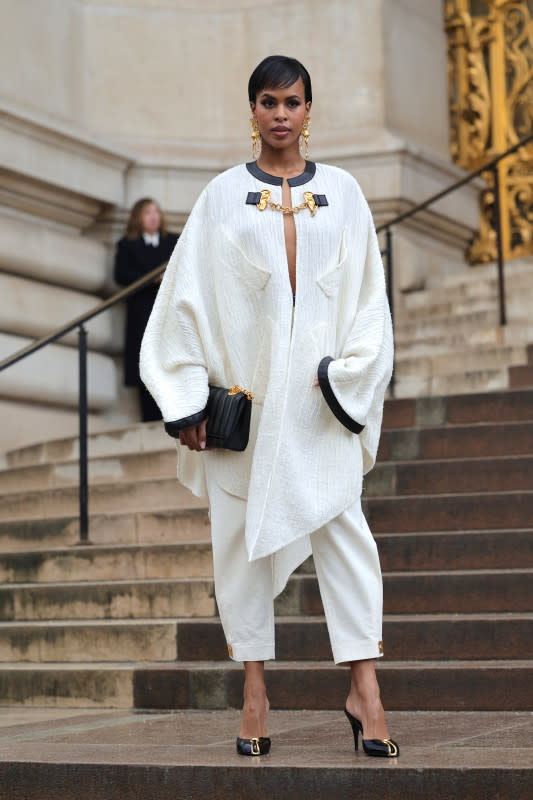 Sabrina Elba attends the Schiaparelli Haute Couture Spring 2024 show in Paris.<p>Photo: Jacopo Raule/Getty Images</p>