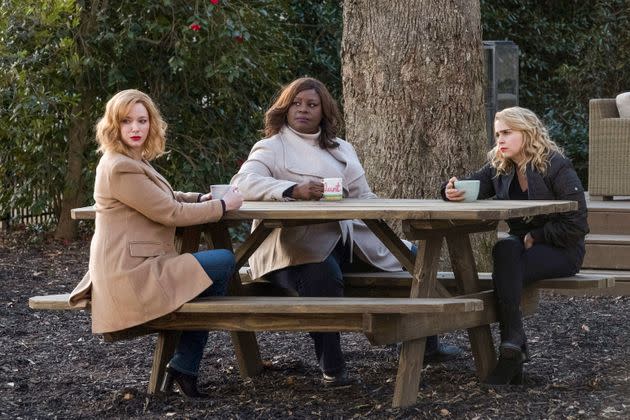 Christina Hendricks as Beth Boland, Retta as Ruby Hill, Mae Whitman as Annie Marks in “Good Girls.” (Photo: NBC via Getty Images)