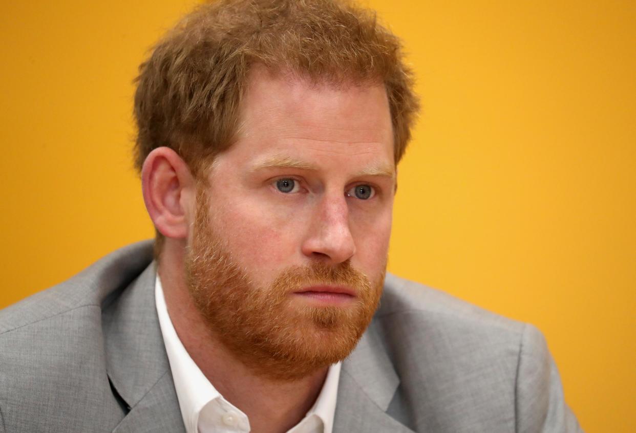 DAGENHAM, ENGLAND – APRIL 11: Prince Harry, Duke of Sussex (Photo by Chris Jackson – WPA Pool/Getty Images)