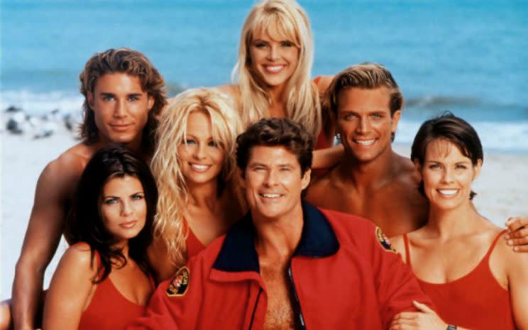 David Hasselhoff and co in the original TV series 'Baywatch' (credit: NBC)