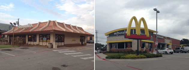 McDonald's restaurant exteriors