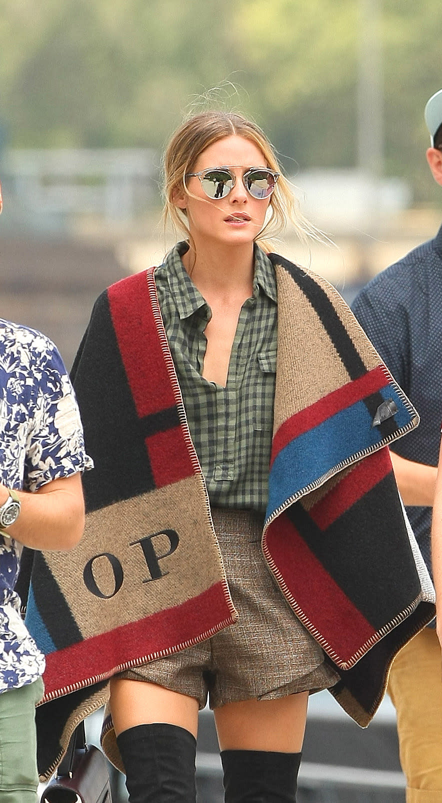 olivia palermo blanket coat burberry