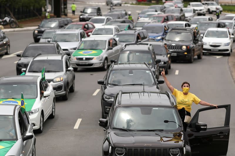 Protest against Brazil's President Jair Bolsonaro in Sao Paulo