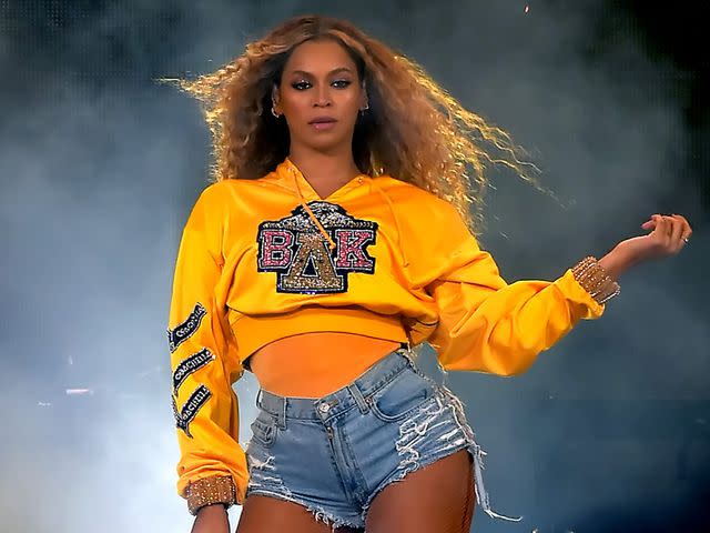 <p>Kevin Winter/Getty </p> Beyonce Knowles performs onstage during 2018 Coachella Valley Music And Arts Festival on April 14, 2018 in Indio, California.