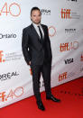 <p>With his hair pushed back, doesn’t Sebastian Stan look sexy in a dark gray suit with black velvet lapels and black matte shoes? </p>