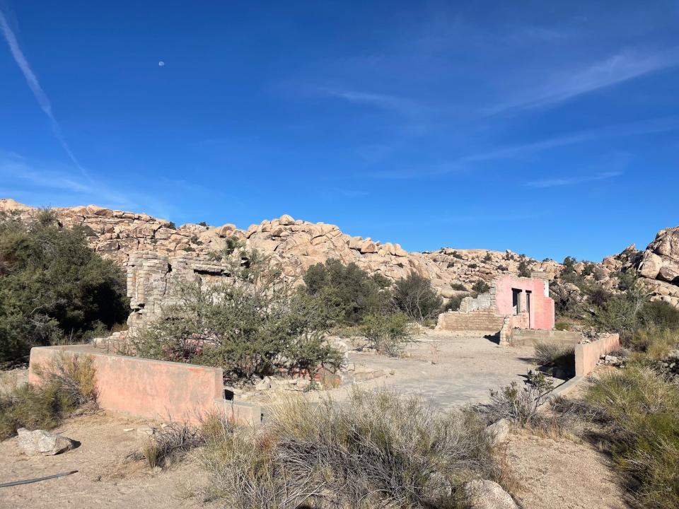 Part of the Wall Street Mine site in Joshua Tree National Park, California.