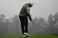 Scottie Scheffler tees off on the 10th hole during the first round of the Masters golf tournament Thursday, Nov. 12, 2020, in Augusta, Ga. (AP Photo/David J. Phillip)