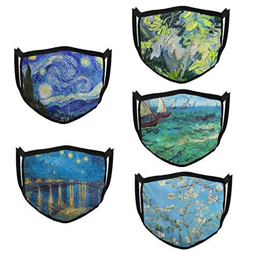 21) 5-Pack Van Gogh Face Masks