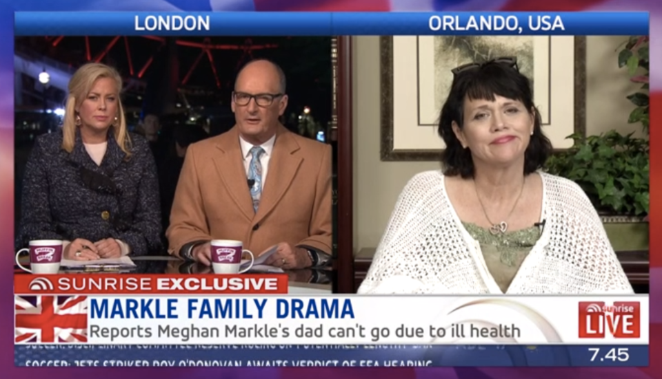 Samantha Markle claimed she was contacted by Buckingham Palace and told not to speak to media – but she refused. Photo: Sunrise