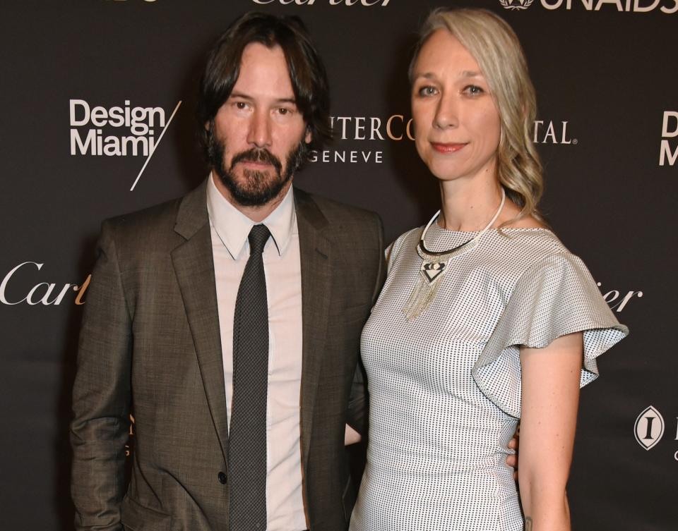 A closeup of Keanu and Alexandra