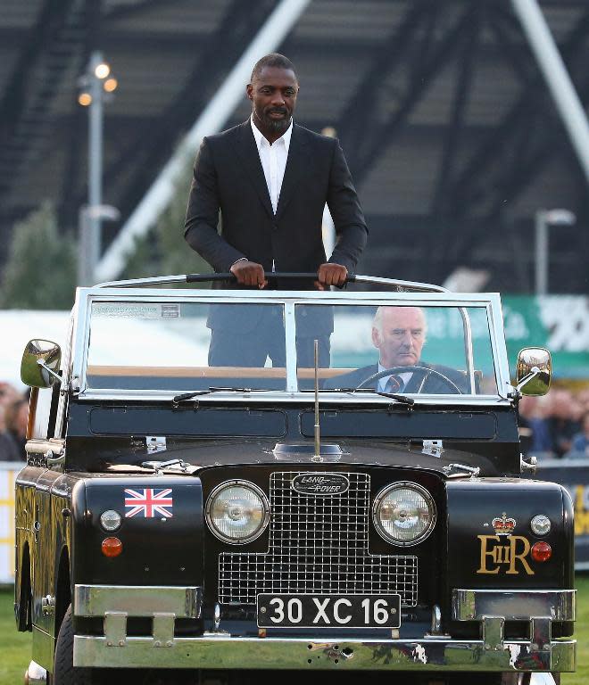 British actor Idris Elba arrives to read the Invictus Poem during the opening ceremony of the Invictus Games in London on September 10, 2014