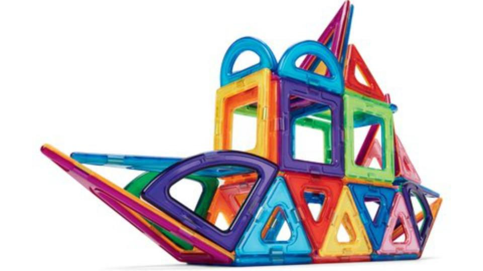 A similar magnetic tiles playset is currently available online and in Australian stores such as Kmart. Photo: Kmart