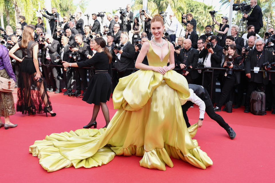 CANNES, FRANCE - MAY 19: Marina Ruy Barbosa attends the "Horizon: An American Saga" Red Carpet at the 77th annual Cannes Film Festival at Palais des Festivals on May 19, 2024 in Cannes, France. (Photo by Cindy Ord/Getty Images)