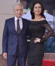 (L-R) Michael Douglas and Catherine Zeta Jones at the Michael Douglas Star On The Hollywood Walk Of Fame Ceremony held in front of 33 Taps in Hollywood, CA on Tuesday, November 6, 2018. (Photo By Sthanlee B. Mirador/Sipa USA)