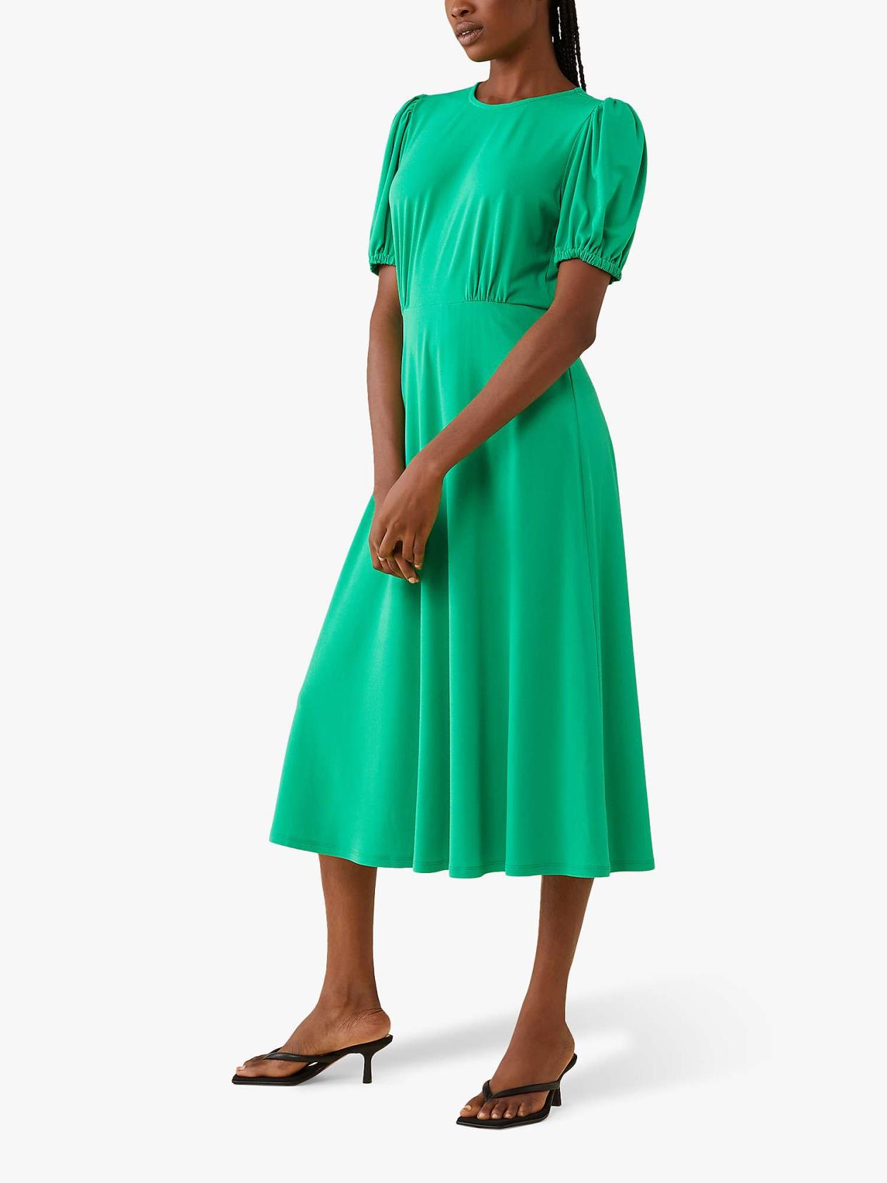 Customers say the Mya short sleeve midi dress fits true to size. (John Lewis)