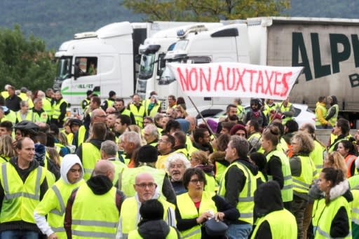 The 'yellow vests' movement erupted last month on social media with calls for blockades of roads and highways