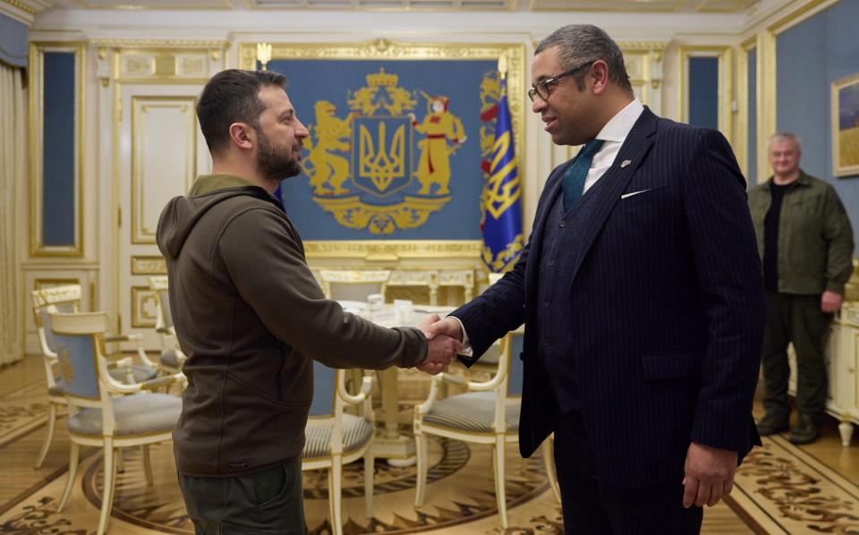 Cleverly meets Zelensky - Ukrainian Presidency / Handout/Anadolu Agency via Getty Images