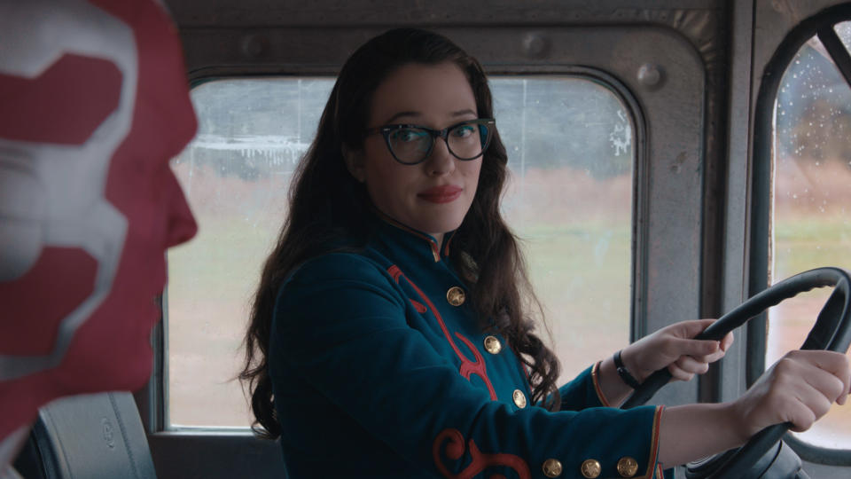 Kat Dennings was last seen as fan favourite Marvel character Darcy Lewis in WandaVision. (Disney/Marvel)