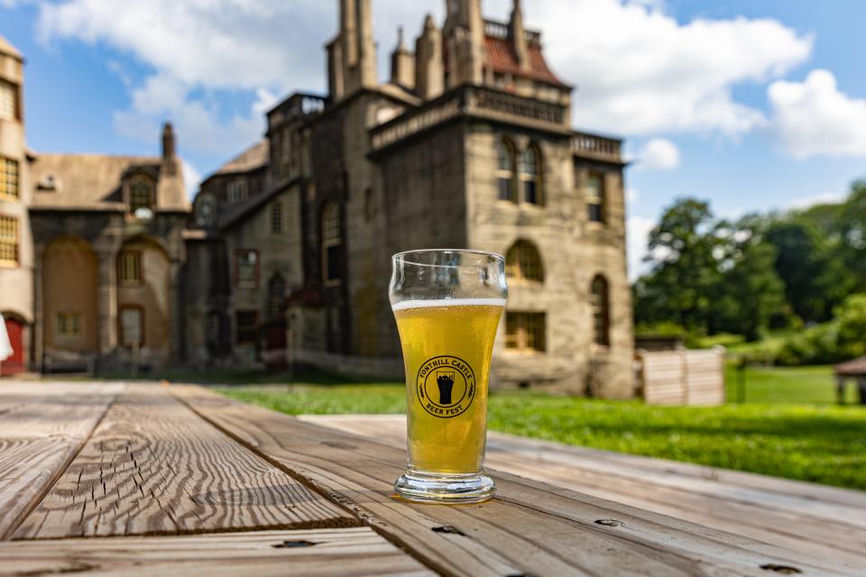 Fonthill Castle Beer Fest returns August 24, 2024, featuring local and regional craft beers, live music and food in a one-of-a-kind outdoor setting on the grounds of the historic Fonthill Castle in Doylestown Township.
